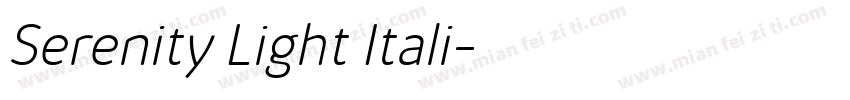 Serenity Light Itali字体转换